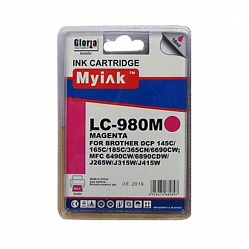  MyInk  BROTHER DCP-145C/6690CW/MFC-250C (LC980M) Magenta (18 ml, Dye)