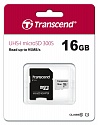 Флеш карта Transcend microSD 16 GB microSDHC Class 10 UHS-1 U1, (SD адаптер), TLC TS16GUSD300S-A