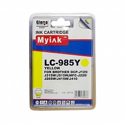  MyInk  BROTHER DCP-125/315W/515W/MFC-265W/410/415W (LC39/985Y) Yellow  (12 ml, Dye)