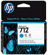Картридж HP DesignJet T230/T250/T630/T650 712 голубой (29 мл.) 3ED67A
