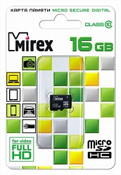  microSD 16GB Mirex microSDHC Class 10 13612-MC10SD16