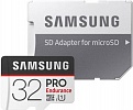 Флеш карта SAMSUNG microSD 32 GB PRO Endurancе microSDHC Class 10, UHS-I U1 (SD адаптер) 30MB/s,100MB/s MB-MJ32GA/RU