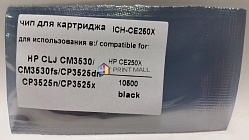  ICH-CE250X (CE250X) HP Color LaserJet CM3530, CM3530fs, CP3525dn, CP3525n, CP3525x (10, 5k) Black