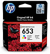 Картридж HP DJ IA 6475 All-in-One трёхцветный (200 стр.) 653/3YM74AE