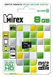   microSD 8GB Mirex microSDHC Class 10 13612-MC10SD08