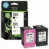 Картридж HP Deskjet 2320 All-in-One набор черный и цветной (120/100 стр.) 305/6ZD17AE