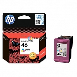 Картридж №46 HP Deskjet Ink Advantage 2020hc, 2520hc C, M, Y CZ638AE